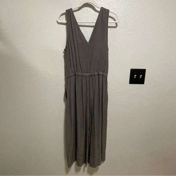 Splendid Jumpsuit Gray Tank Cropped Elastic Waist Wide Leg Size Small - Picture 4 of 4